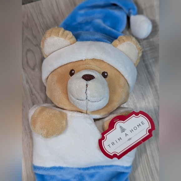 My 1st Christmas Baby Boy Stocking Blue Plush Teddy Bear " - Picture 2 of 7